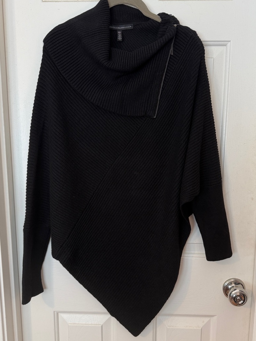 White House Black Market Asymmetric Poncho Sweater